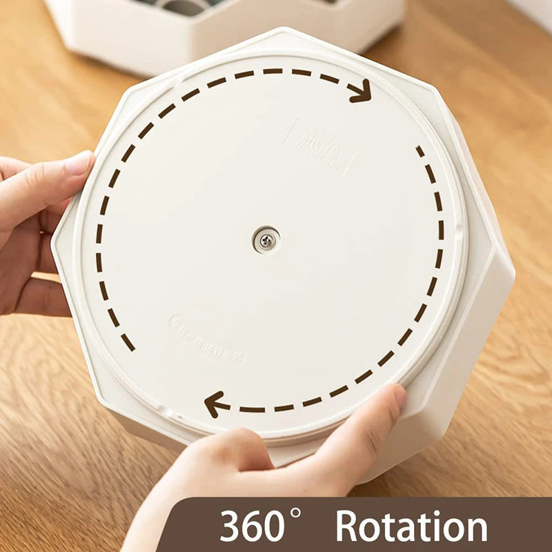 360° Rotating Desk Organizer with 9 Smart Slots