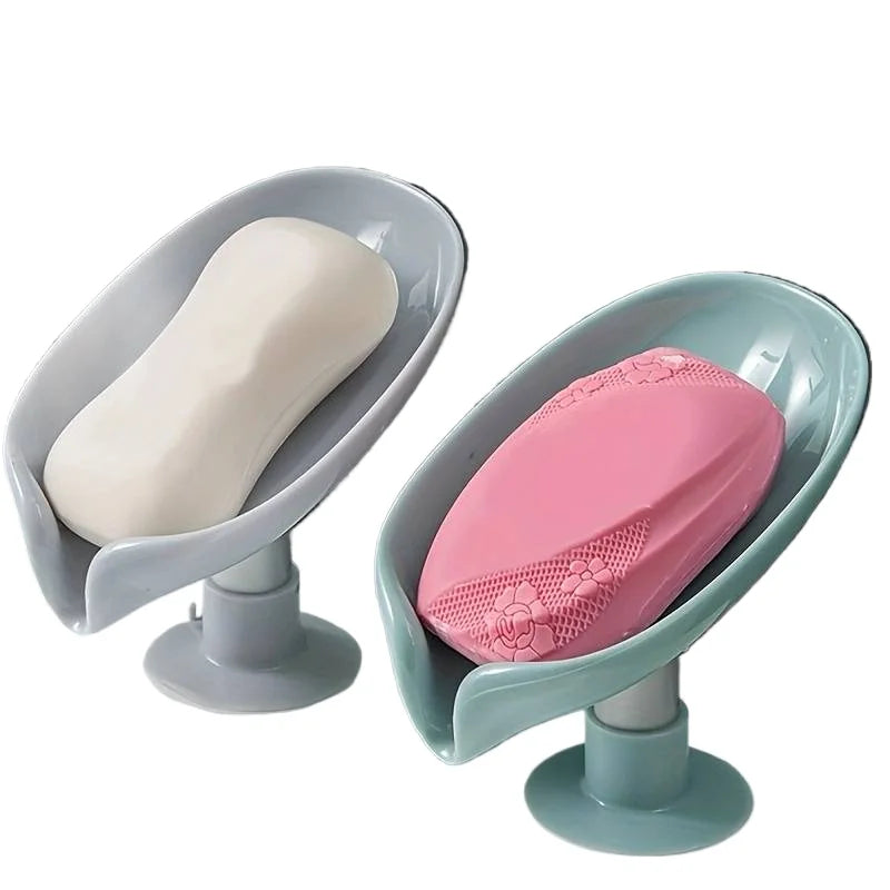 Elegant Leaf Shaped Soap Holder with Drainage
