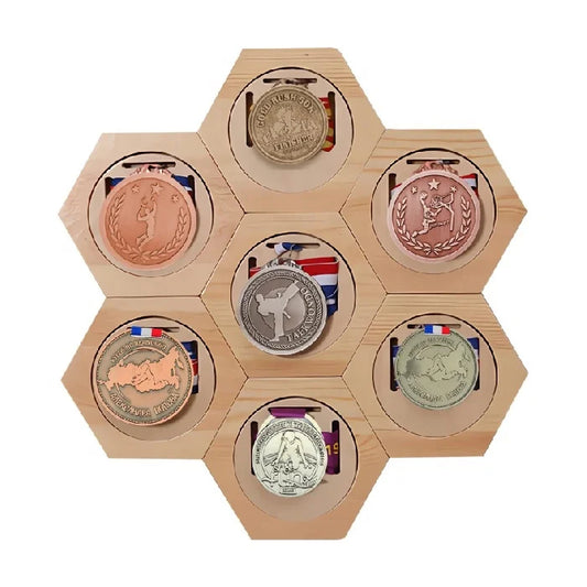 Handcrafted and Decorative Wooden Medal Hanger (Pack of 7)