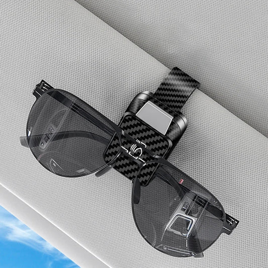 Premium Carbon Fiber Eyeglass Clip for Car Visor