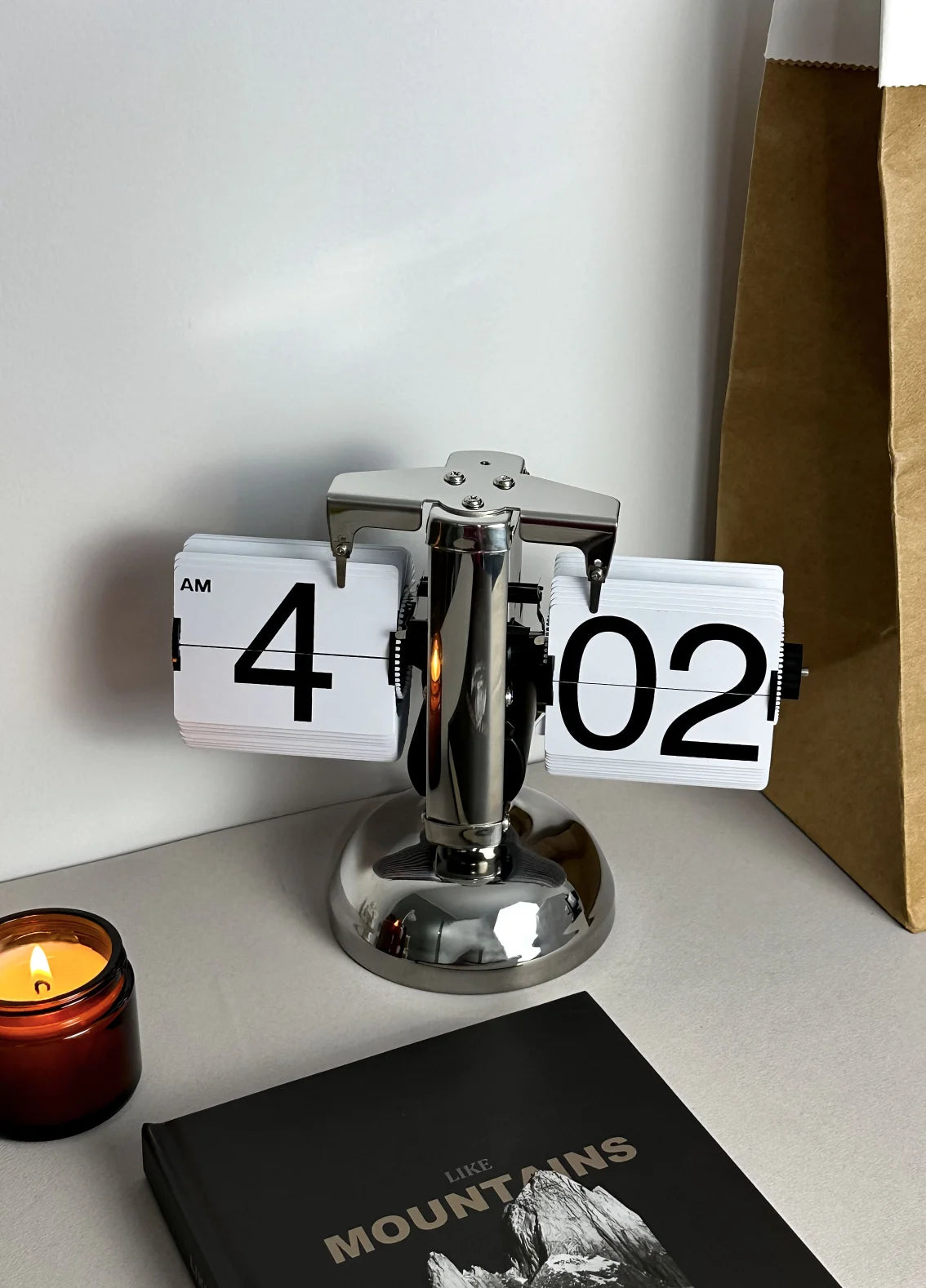 Perpetual Stainless Steel Flipping Clock to Brighten up Your Work Space