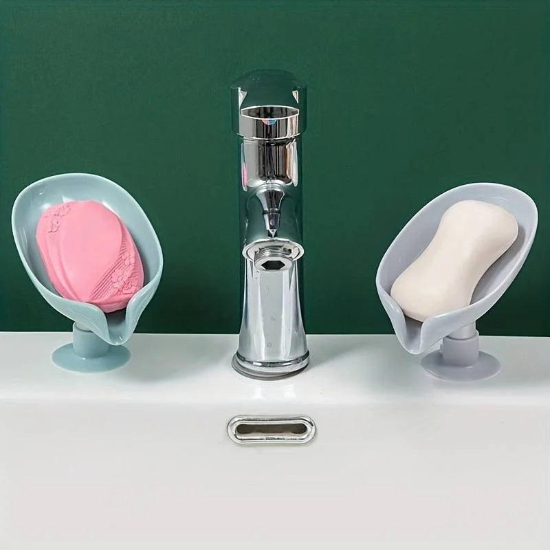 Elegant Leaf Shaped Soap Holder with Drainage