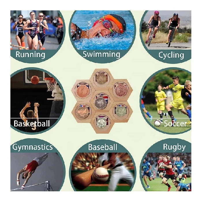 Handcrafted and Decorative Wooden Medal Hanger (Pack of 7)