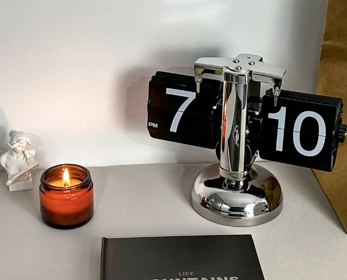 Perpetual Stainless Steel Flipping Clock to Brighten up Your Work Space