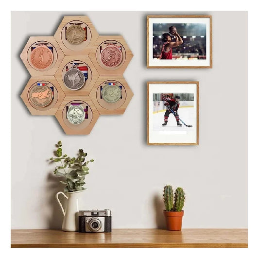 Handcrafted and Decorative Wooden Medal Hanger (Pack of 7)