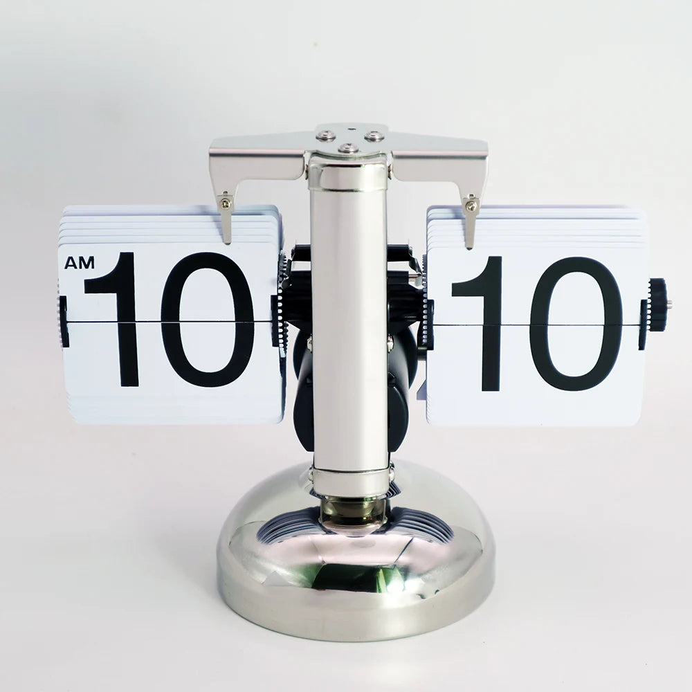 Perpetual Stainless Steel Flipping Clock to Brighten up Your Work Space