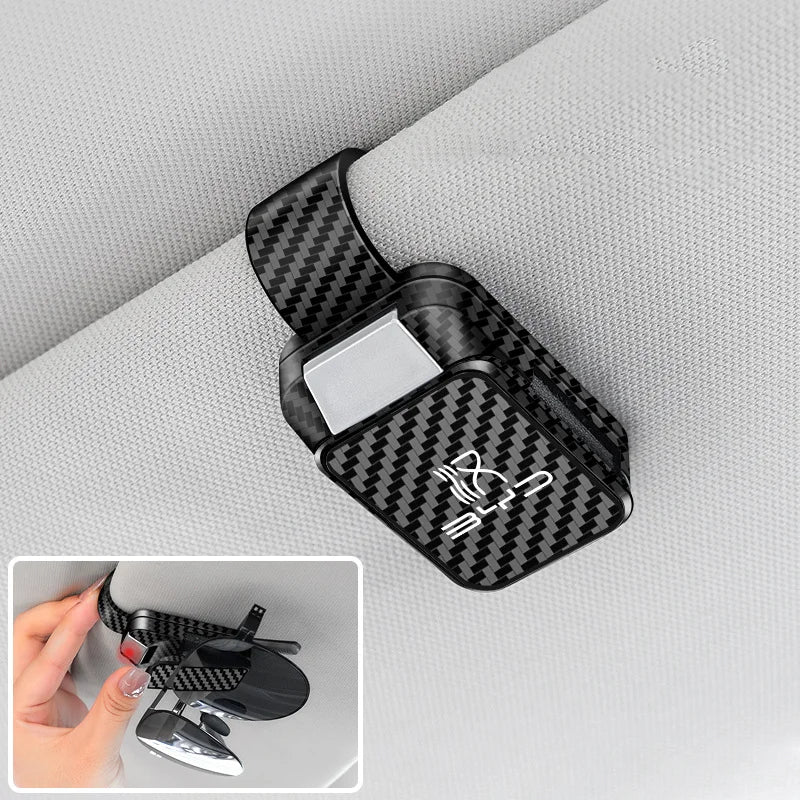 Premium Carbon Fiber Eyeglass Clip for Car Visor