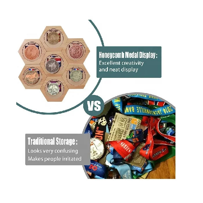 Handcrafted and Decorative Wooden Medal Hanger (Pack of 7)