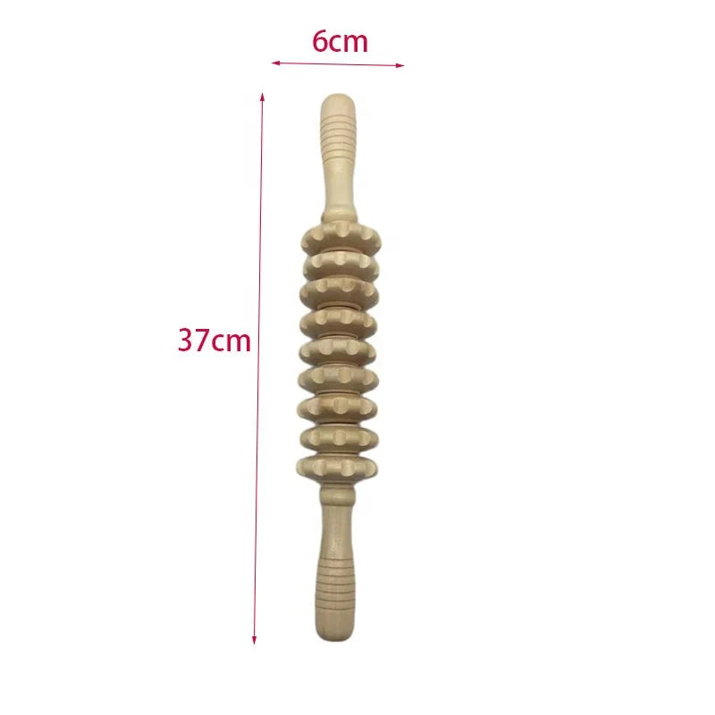 Natural Wooden Massage Roller – Body Shaping Tool